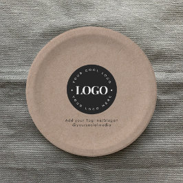 Round Circle Anpassningsbar Company Logotyp Rustic