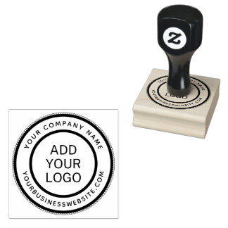 Round company name and URL custom logo template Stämpel