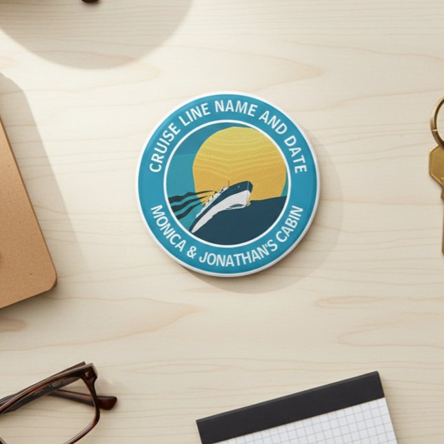 Round Cruise Cabin Door Personlig Namn Magnet (Skapare uppladdad)