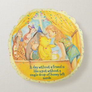 Round Cushion - Winnie Pooh Rund Kudde