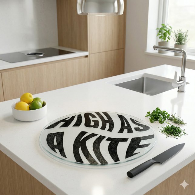 Round Cutting Board High As A Kite Retro Bold (Skapare uppladdad)