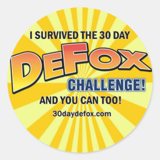 Round DeFox-fästare Runt Klistermärke