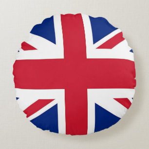 Round Dekorativ kudde med flagga från Förenade kun