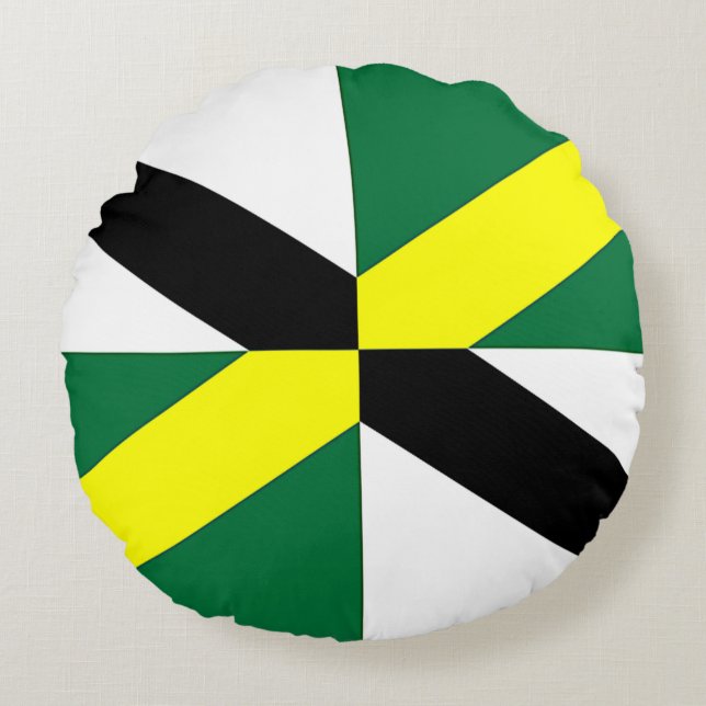 Round Dekorativ kudde med flagga of Monterey, USA (Framsidan)