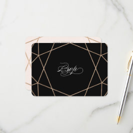 Round Diamond Gemstone Geometric Snyggt Bröllop OSA Kort