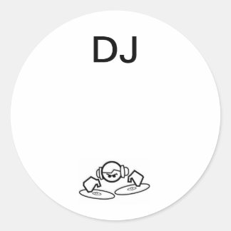 Round DJ Stickers Runt Klistermärke