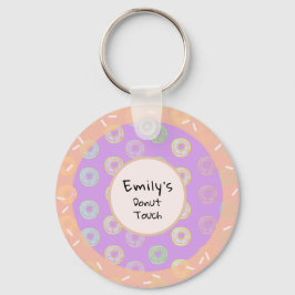 Round Donut Touch Lila Keychain Nyckelring