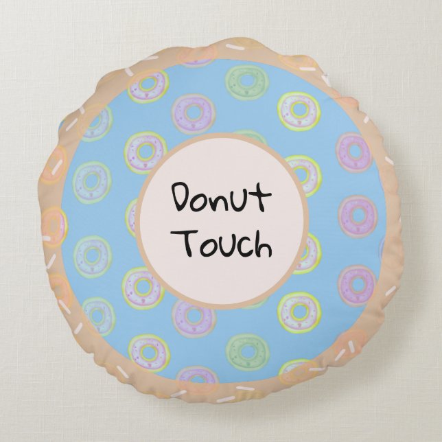 Round Donut Touch Pillow Rund Kudde (Baksidan)