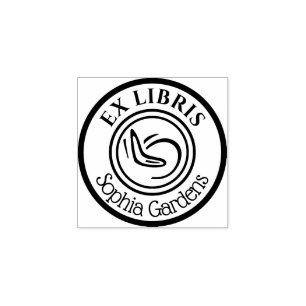 Round Ex Libris Boomerang Stämpel