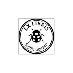 Round Ex Libris - Ladybird Stämpel