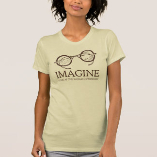 Round Eyeglasses Imagine Tee