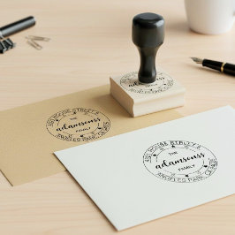 Round Family Name Seal | Create Return Address Stämpel