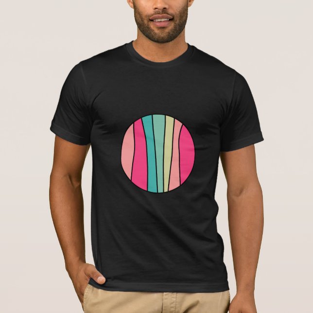 Round Färg Abstrakt 160422(02) T-Shirt (Framsida)