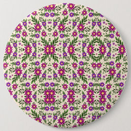 Round floral pattern with intricate purple  knapp