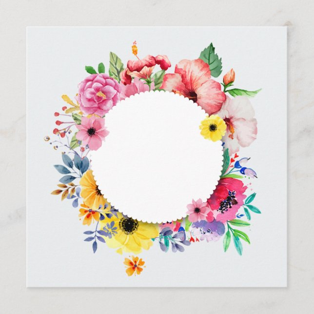 Round frame with colorful flowers (Framsida)