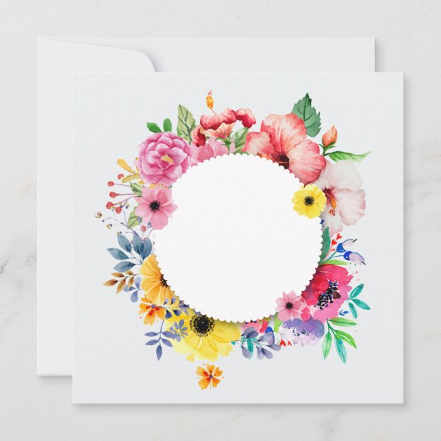 Round frame with colorful flowers (Framsida)