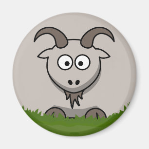 Round Goat Magnet