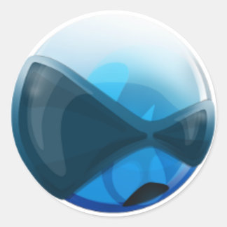 Round HardenedBSD Logotyp-etikett Runt Klistermärke