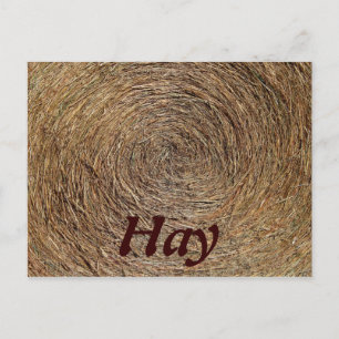 Round Hay Bale Vykort