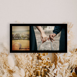 Round Hay Bales Farm Bröllop Tack Kort