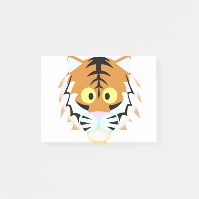 Round Head Tiger Post-it Block (Framsida)