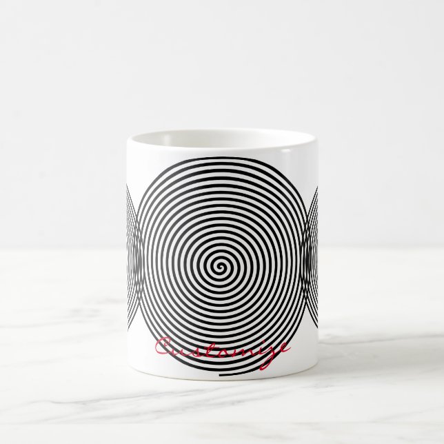 Round Hypnosis Spiral Thunder_Cove Kaffemugg (Center)