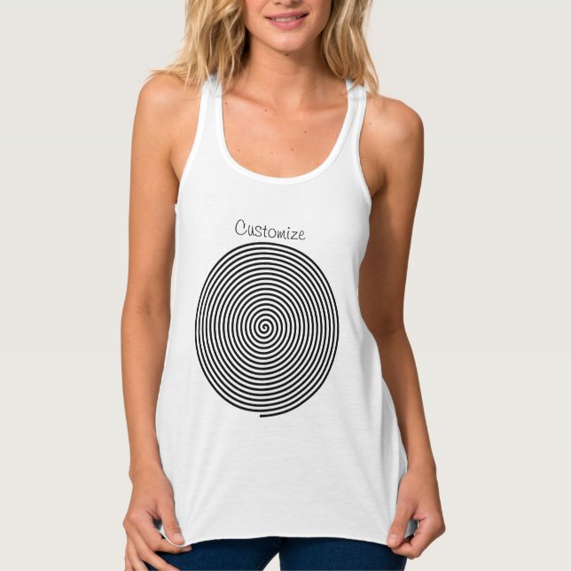 Round Hypnosis Spiral Thunder_Cove Tanktop Linne Med Racerback (Framsida)