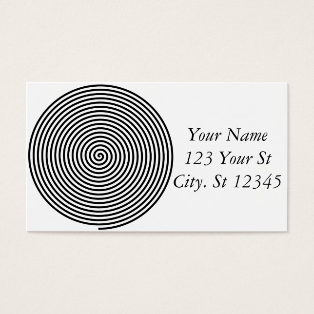 Round Hypnosis Spiral Thunder_Cove Visitkort (Framsidan)