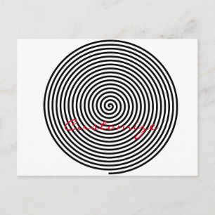 Round Hypnosis Spiral Thunder_Cove Vykort