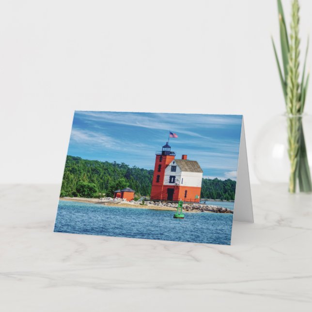 Round Island Lighthouse Kort (Framsida)