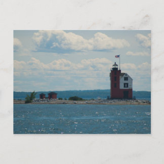 Round Island Lighthouse, Mackinac Island, Michigan Vykort