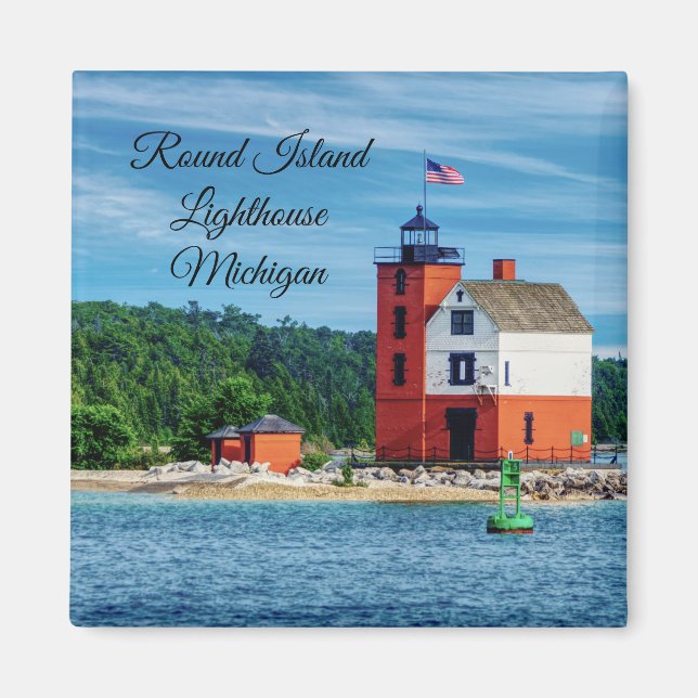 Round Island Lighthouse Magnet (Framsidan)