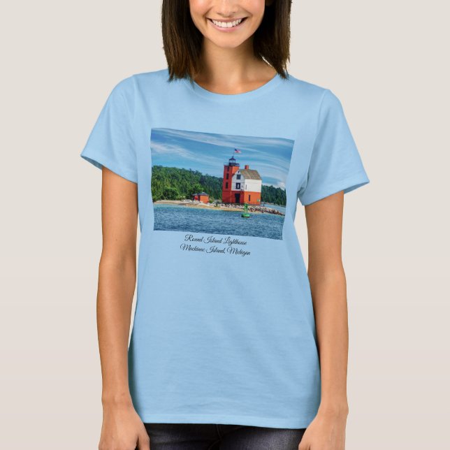 Round Island Lighthouse T-Shirt (Framsida)