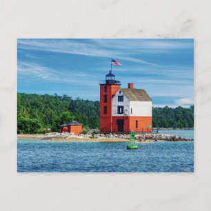 Round Island Lighthouse Vykort