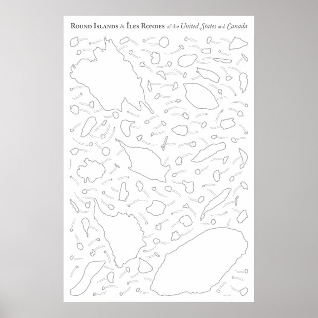 Round Islands and Îles Rondes of the USA & Canada Poster (Framsidan)