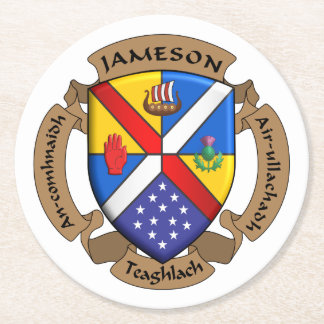 Round JamFam Coster- 4 Underlägg Papper Rund