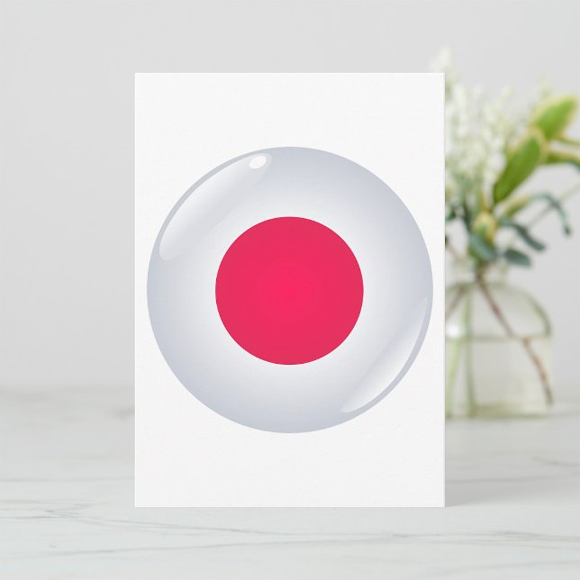 Round Japan Flag Invitations Inbjudningar (Skapare uppladdad)