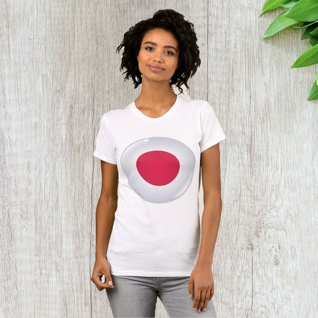 Round Japan Flagga Womens T-Shirt (Skapare uppladdad)