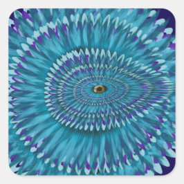 Round Jurassic EYE SEE YOU doodle  Fyrkantigt Klistermärke