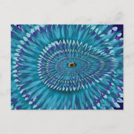 Round Jurassic EYE SEE YOU doodle Vykort