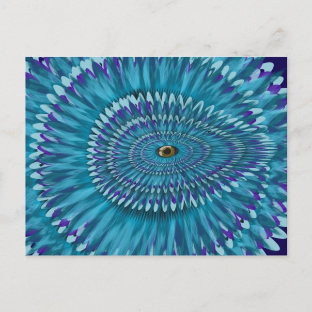 Round Jurassic EYE SEE YOU doodle  Vykort (Framsida)