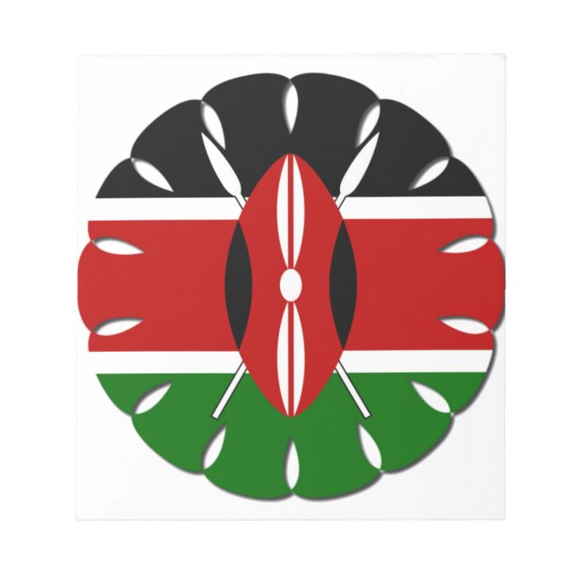 Round Kenyan Motif: En nationell symbol Anteckningsblock (Framsida)