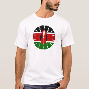 Round Kenyan Motif: En nationell symbol T-shirt