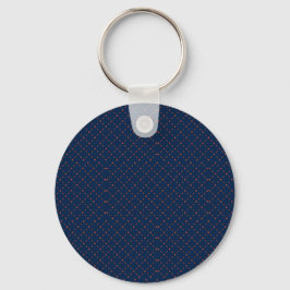 Round keychain with a dark blue background nyckelring