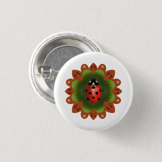 Round Ladybug Knapp