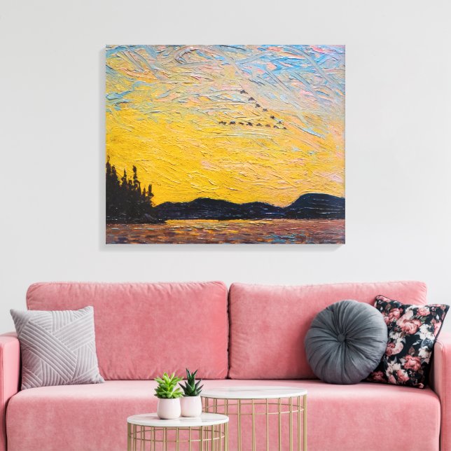 Round Lake Mud Bay | Tom Thomson | Canvastryck (Insitu (Vardagsrum))