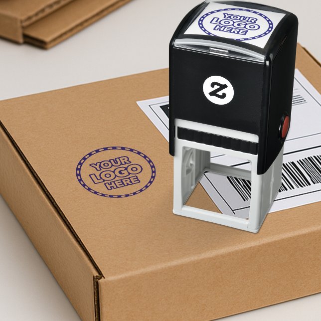 Round Logo Stamp for Business Branding - 1.5 Inch Självfärgande Stämpel (Skapare uppladdad)
