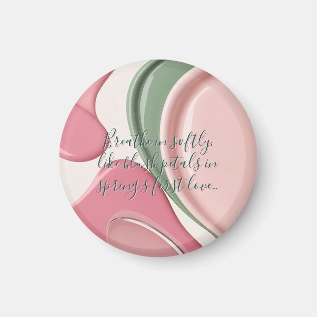 Round magnet in stylish abstract graphic (Framsidan)