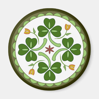 Round Magnet - Irish Lycka till Hex