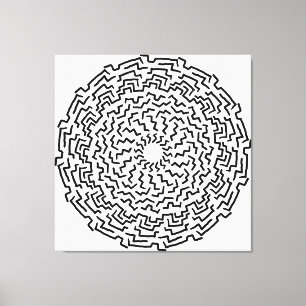 Round Mandella som Maze Canvastryck